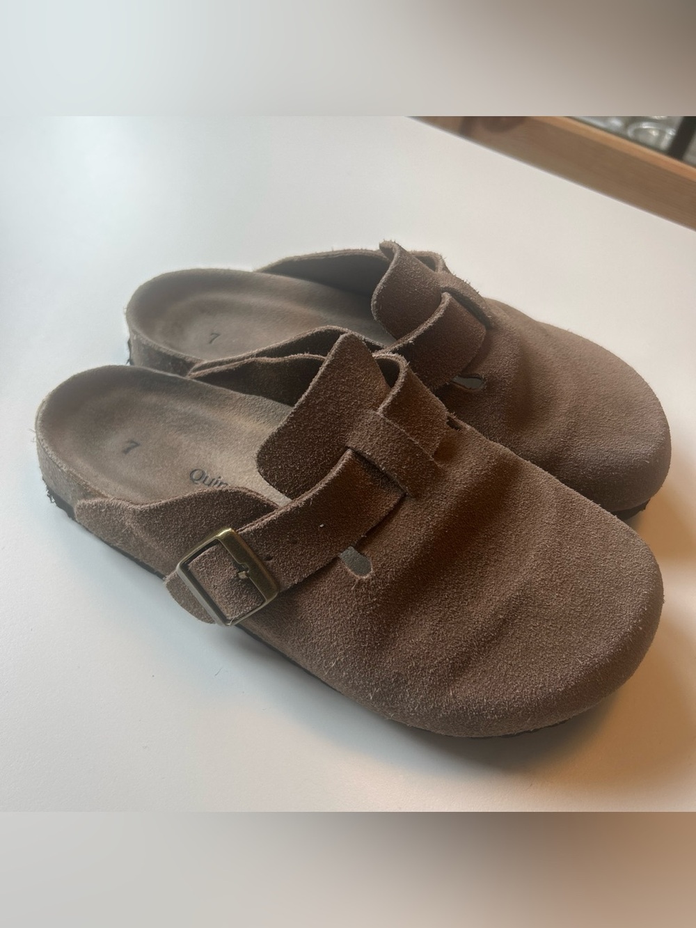 Quince - Water Repellent Suede Clog Mule